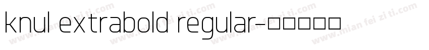 knul extrabold regular字体转换